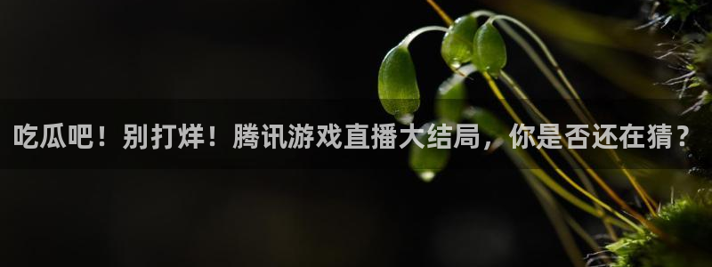 51吃瓜网 张津瑜：吃瓜吧！别打烊！腾讯游戏直播大结局，你是否还在猜？