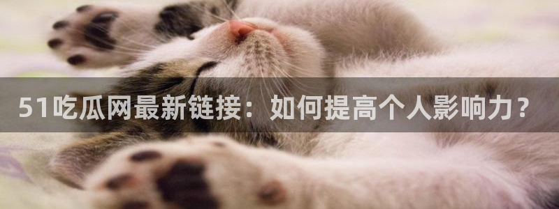 51吃瓜张津瑜：51吃瓜网最新链接：如何提高个人影响力？